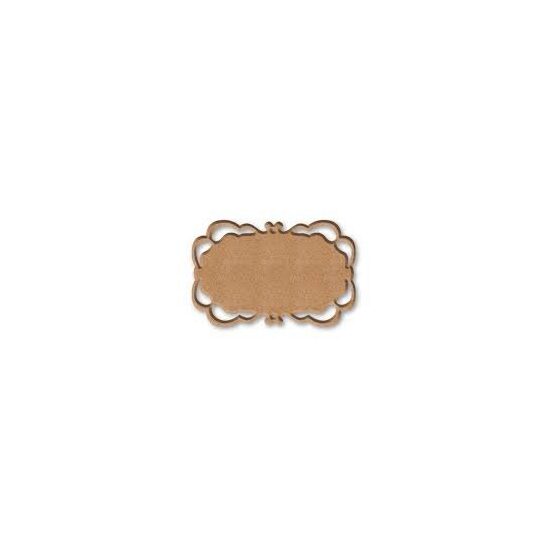 KF365 - Silueta MDF STAMP. tag cu margini decorative