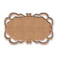 KF366 - Silueta MDF STAMP. tag cu margini decorative