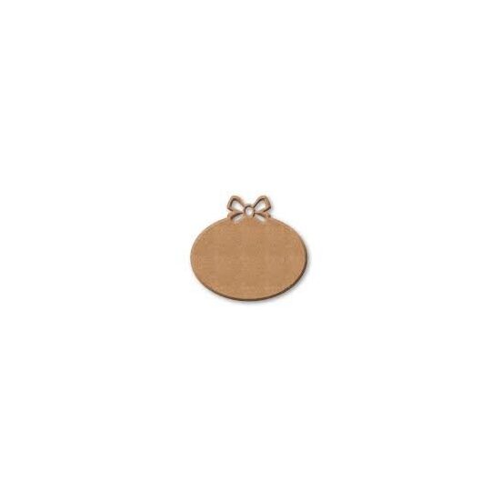 KF363 - Silueta MDF STAMP. tag oval cu fundita