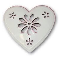 KM66 - Decoratiune metal alba - STAMP. inima