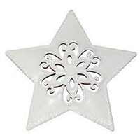 KM67 - Decoratiune metal alba - STAMP. stea