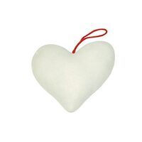 FLF014 - Inima fetru STAMP. 10 cm - alba