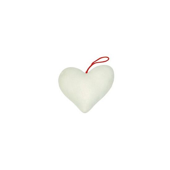 FLF014 - Inima fetru STAMP. 10 cm - alba