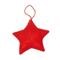 FLF023 - Stea fetru STAMP. 8 cm - rosie