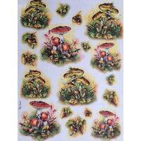 CRT0213 - Hartie decupaj OFERTA - 35 x 50 - Ciuperci