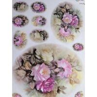 CRT0202 - Hartie decupaj OFERTA - 35 x 50 - Trandafiri