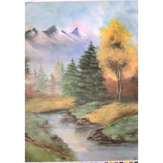 CRT0111 - Hartie decupaj OFERTA - 50x70 - peisaj de toamna