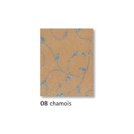 47076608 Set 5 hartii bumbac, chamoix cu glitter argintiu - A4, 50gr - Marpa Jansen