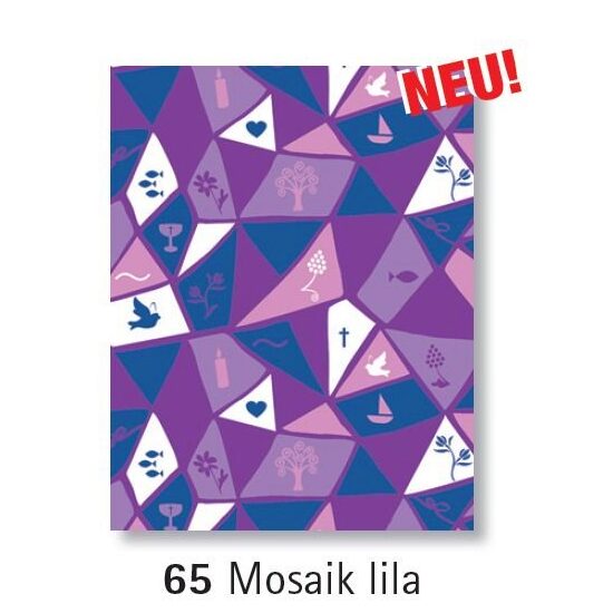 48888665 Set 5 coli calc cu modele A4 - motive religioase pe mov - Marpa Jansen