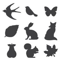 2002198 Set 10 forme metalice aurii IN THE MEADOW- Cricut Cuttlebug
