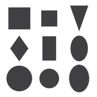 2002190 Set 10 forme metalice aurii BASIC SHAPES - Cricut Cuttlebug