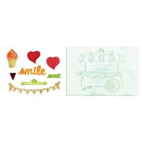 D - 658477 Set 8 cuttere Framlits si 2 placi embosare - Sweet Shoppe - Sizzix