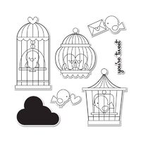 U - 659098 Set 7 cuttere Framlits si 7 stampile - Simply Tweet - Sizzix