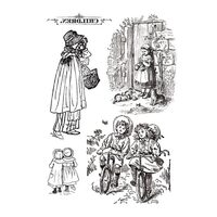 DFTR008 - Hartie transfer A4 - 2buc/set - Vintage children - Stamperia