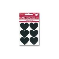 SBA265 - Sticker etichete negre - Hearts - Stamperia