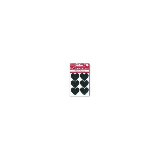 SBA265 - Sticker etichete negre - Hearts - Stamperia
