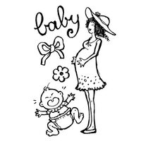 WTK062 - Stampila silicon - 7x11 cm Stamperia - Baby