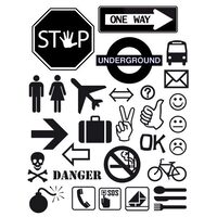WTK069 - Stampila silicon - 14x18cm Stamperia - Sign