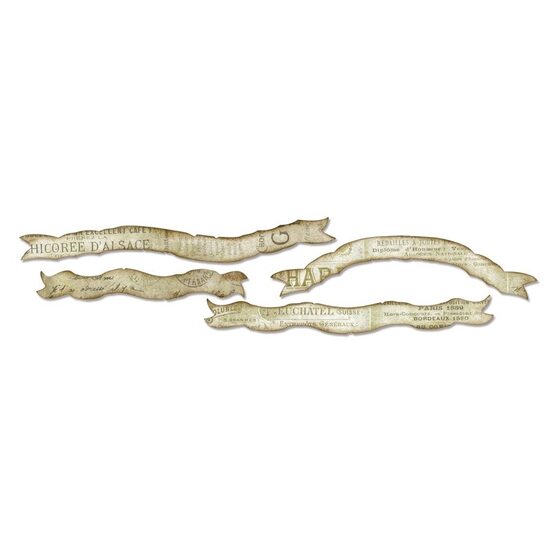 26 - 659434 Cutter Sizzlits banda - Tattered Curvy Banners by Tim Holtz - Sizzix
