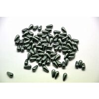 364906 - Set 100 margele perluta gri verzui - in forma de lacrima 11-12mm - ANT-CH
