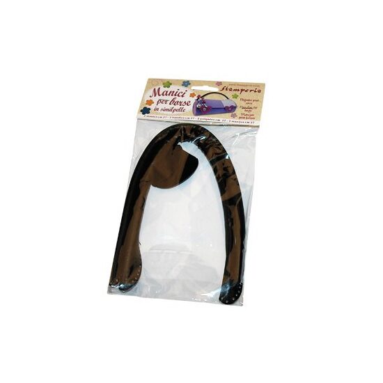 MN02N - Set 2 manere poseta negre - 27 cm - Stamperia