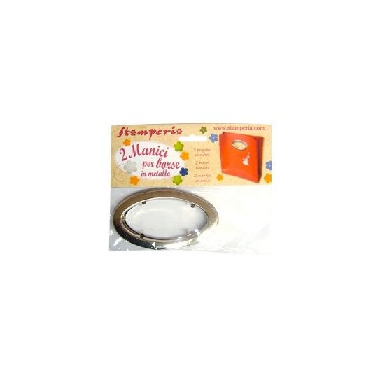 MN04R - Set 2 manere poseta , din metal - 12 cm - Stamperia