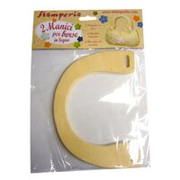 MN03C - Set 2 manere poseta din lemn - 27cm - Stamperia