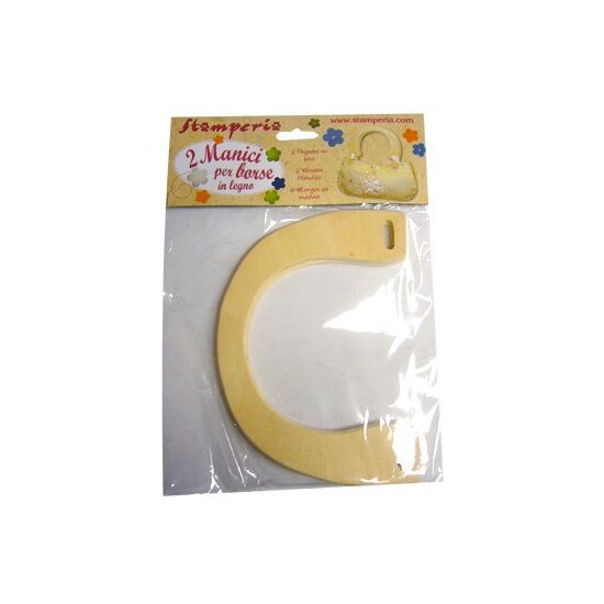 MN03C - Set 2 manere poseta din lemn - 27cm - Stamperia