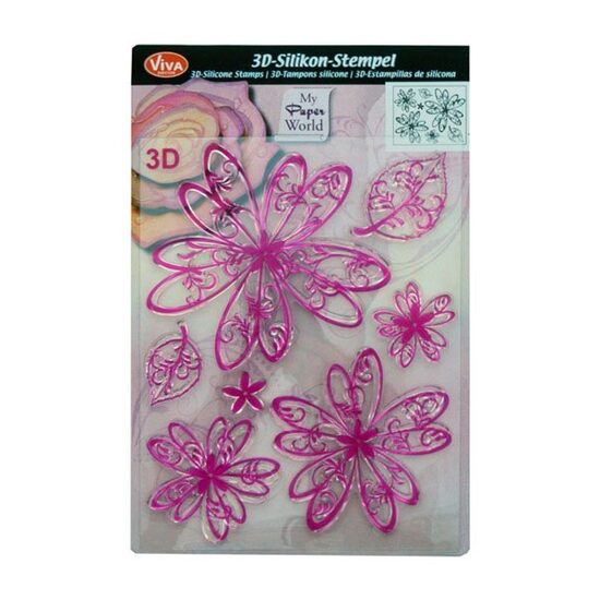 Stampila silicon 3D Phantasie Flower Princess Viva Decor
