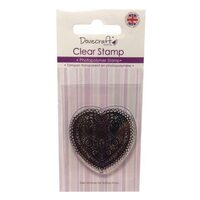 DCCS024-Stampila din silicon - Doily Heart-CS-R