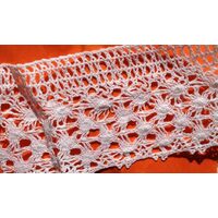 372140 - Dantela alba bumbac - 7.5cm x 18.29m - ANT-CH