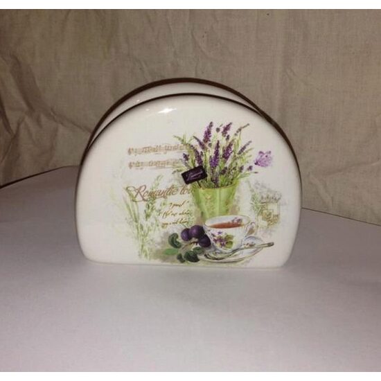 285523 - Suport servetele din portelan cu imprimeu - lavanda - ANT-CH