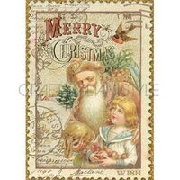 DFSA4043 - Hartie de orez Stamperia A4 cm - Merry Christmas