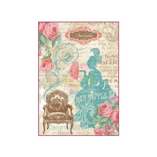 DFSA4046 - Hartie de orez Stamperia A4 cm - Lady Versailes