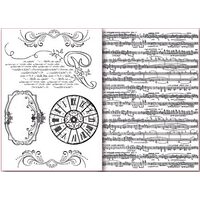 DFTR037 - Hartie transfer A4 - 2 buc/set - Music - Stamperia
