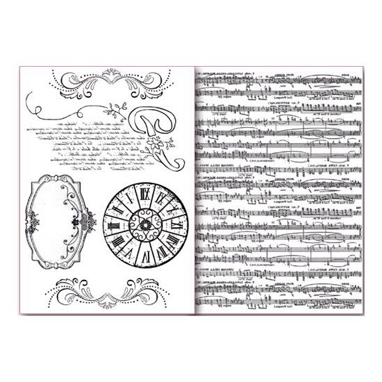 DFTR037 - Hartie transfer A4 - 2 buc/set - Music - Stamperia