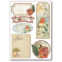 DFLB004 - Etichete adezive - Flowers and poems - coala A5 - Stamperia