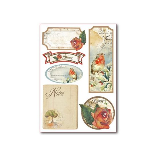 DFLB004 - Etichete adezive - Flowers and poems - coala A5 - Stamperia