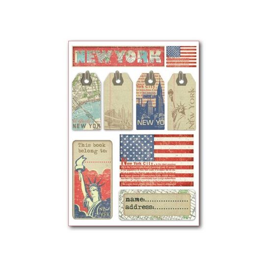 DFLB008 - Etichete adezive - Travel New York - coala A5 - Stamperia