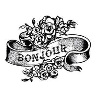 WTK124 - Stampila silicon - 5x7cm Stamperia - Bonjour