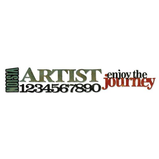 24 - 658552 Cutter Sizzlits banda - Stacked Artful Words - Sizzix