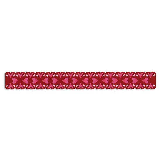 27 - 657411 Cutter Sizzlits banda - Floral Hearts - Sizzix