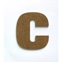 Litere C - MDF 10cm x 2.5 mm