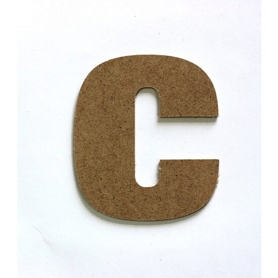 Litere C - MDF 10cm x 2.5 mm