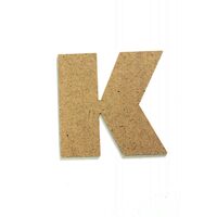 Litere K - MDF 10cm x 2.5 mm