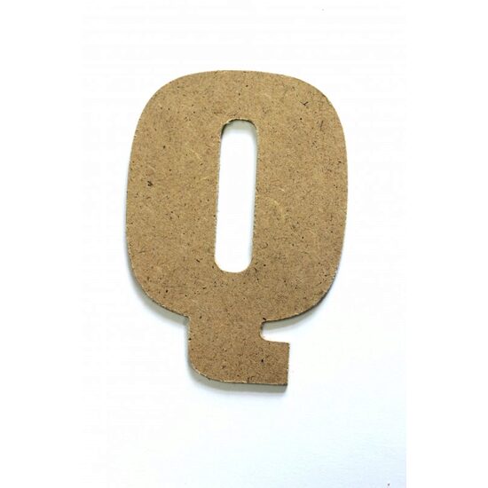Litere Q - MDF 10cm x 2.5 mm