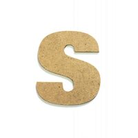 Litere S - MDF 10cm x 2.5 mm