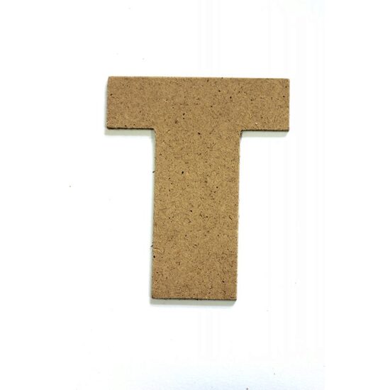 Litere T - MDF 10cm x 2.5 mm