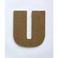 Litere U - MDF 10cm x 2.5 mm