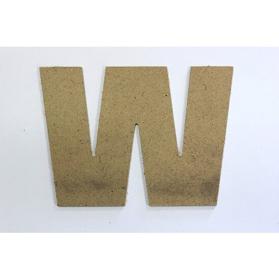 Litere W - MDF 10cm x 2.5 mm